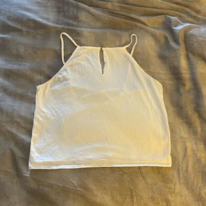 white detailed tank top